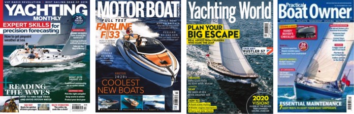 Boating magazine covers